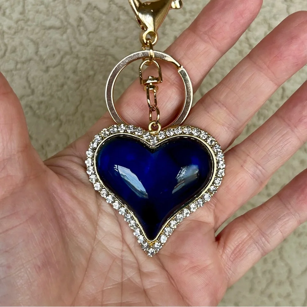 Eye-Catching Blue Heart Keychain/Bag Charm